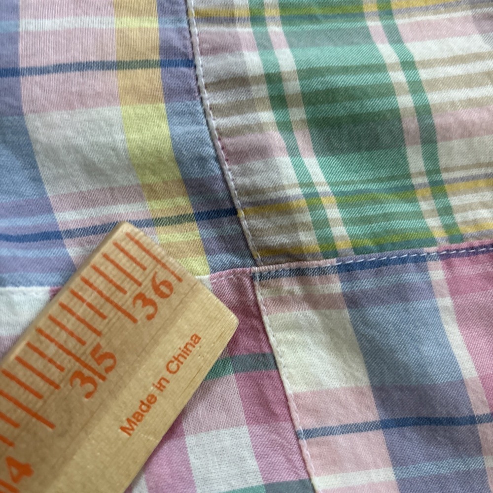 Vineyard Vines Breaker Pants Mens 33x31 Slim Fit Patchwork Plaid Preppy READ - Picture 8 of 14